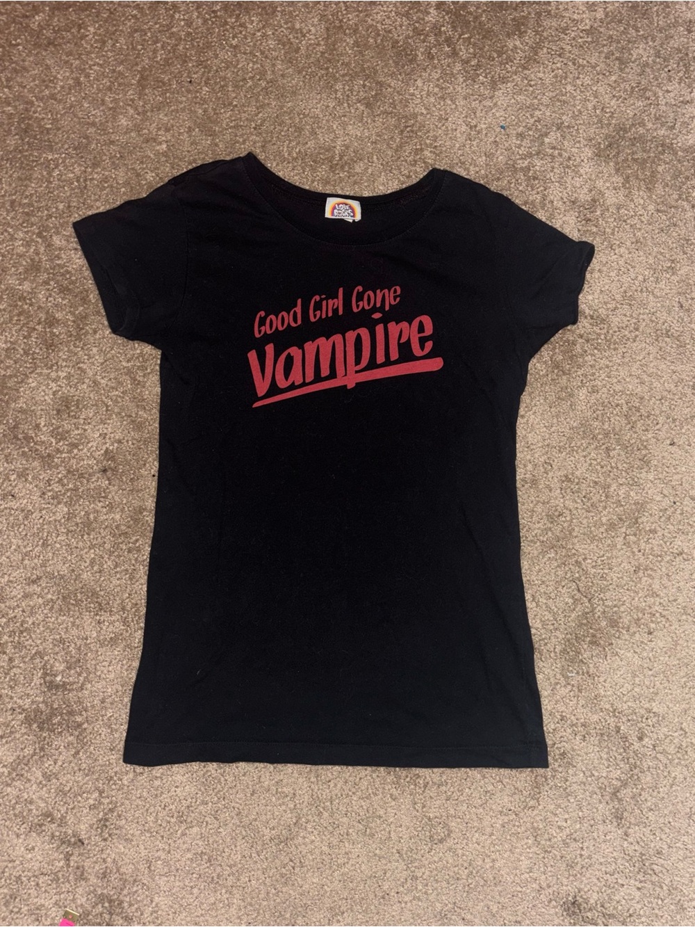 Love Rocks Black "Good Girl Gone Vampire" Graphic Tee - Size Medium